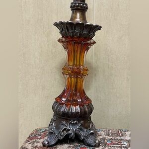 Vintage amber color table lamp